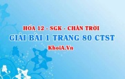 Bài 1 trang 80 Hóa 12 Chân trời sáng tạo